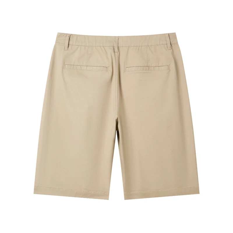 GIORDANO Men’s Slim Twill Bermuda Shorts with Stretch Waist